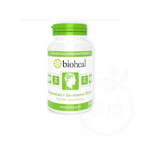 Bioheal magnézium+b6-vitamin 250mg szerves nyújtott felszívódású 70 db