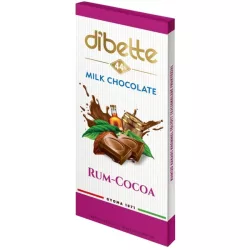 Dibette kakaós rum ízű krémmel töltött tejcsokoládé fruktózzal 80 g - bio és refomélelmiszer