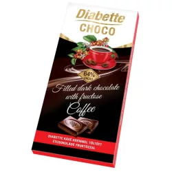Dibette kávés krémmel töltött étcsokoládé fruktózzal 80 g - bio és refomélelmiszer