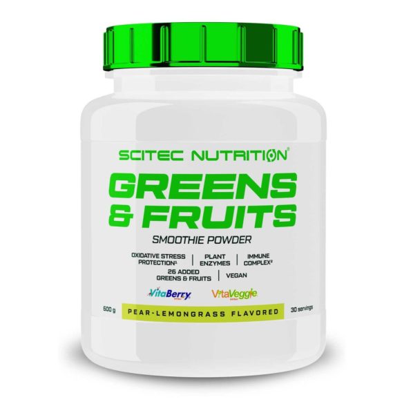 SciTec Greens & Fruits 600g körte-citromfű