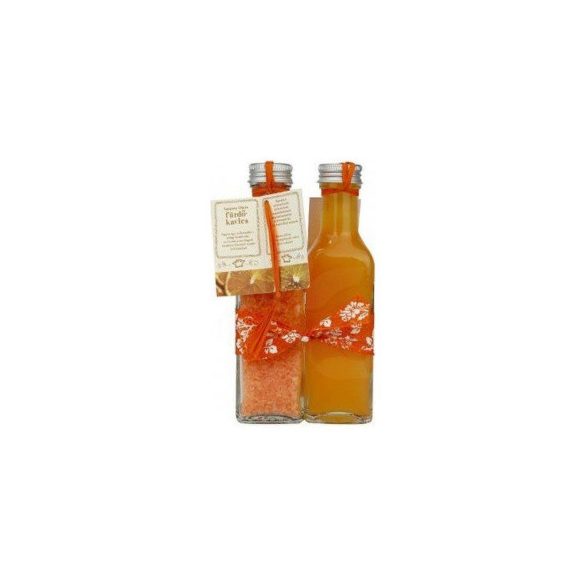 King Glass duó narancs fürdőkristály+habfürdő csomag