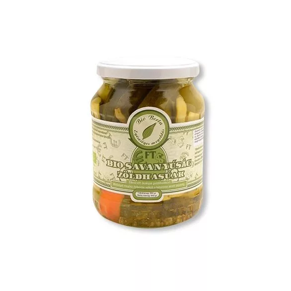 Bio Berta bio zöldhasúak (cukkíni, almapaprika, sárgarépa, zöld papadicsom, paprika) savanyúság 720 ml - bio és refomélelmiszer