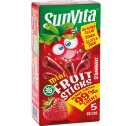 Sunvita mini fruit sticks eper 5 db 50 g - bio és refomélelmiszer