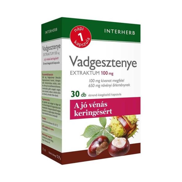 INTERHERB NAPI 1 VADGESZTENYE EXTRAKTUM KAPSZULA 30DB