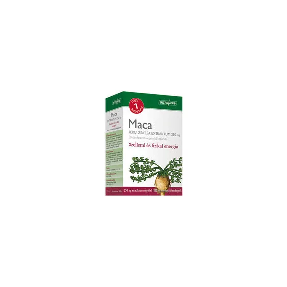 Interherb napi 1 maca-perui zsázsa extraktum kapszula 30db - bio és vegán étrendkiegészítők
