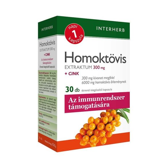 INTERHERB NAPI 1 HOMOKTÖVIS EXTRAKTUM  300MG KAPSZULA+CINK 30DB