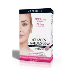 Interherb kollagén-hyaluronsav intense szépségformula tabletta 30db - bio és vegán étrendkiegészítők