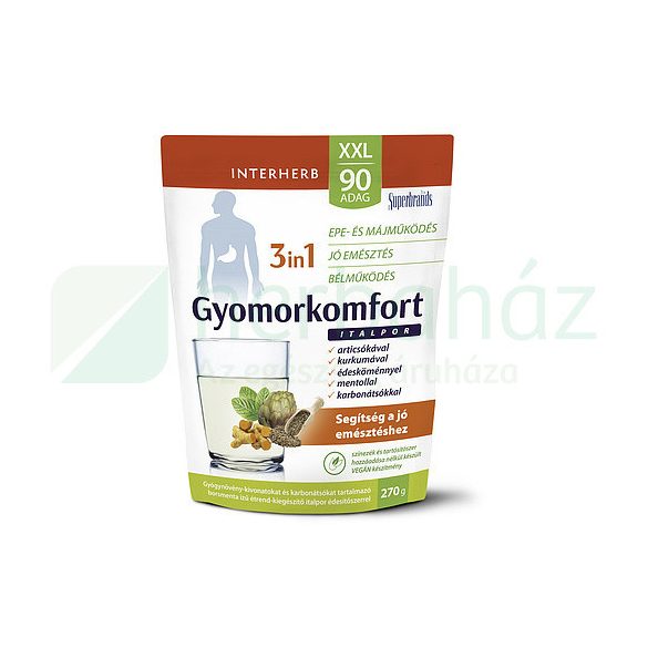 Interherb Xxl Gyomorkomfort 3In1 Borsmenta Ízű Italpor 90 Adag 270G