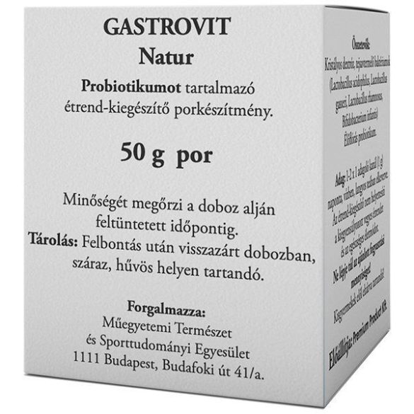 Gastrovit natur probiotikumot tartalmazó étrend-kiegészítő 50g