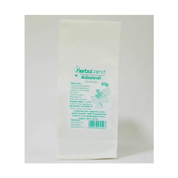 Herbatrend szálas zacskós málnalevél 30g - bio és refomélelmiszer