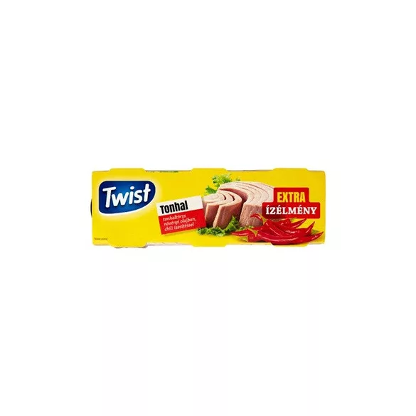 Twist tonhaltörzs növényi olajban édes chili  ízesítéssel 3x80g/3x52g