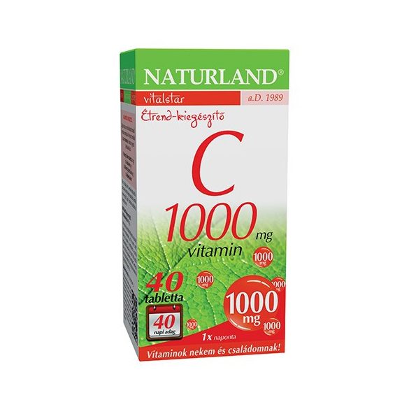 Naturland C-Vitamin 1000Mg Tabletta 40 db