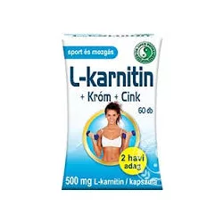 Dr.chen l-karnitin 500 + króm + cink kapszula 60db - bio és vegán étrendkiegészítők