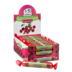 1x1 vitaday rágótabletta c-vitamin cseresznyés 100mg 17db - bio és vegán étrendkiegészítők