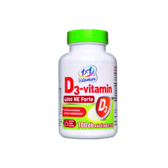 1x1 vitamin D3-vitamin 4000IU rágótabletta 100 db