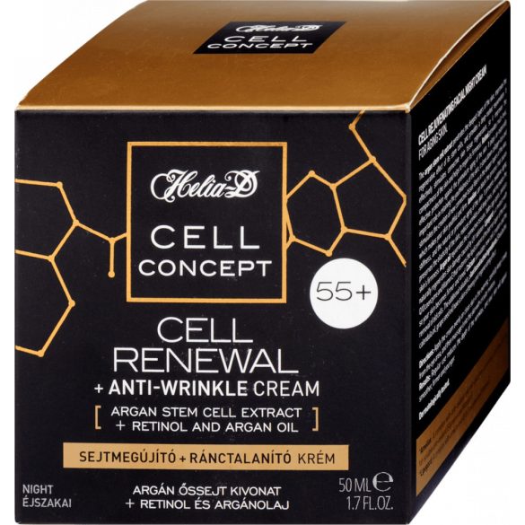 Helia-D cell concept 55+ sejtmegújító+ránctalanító éjszakai krém 50ml