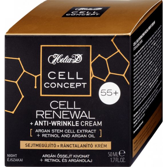 Helia-D cell concept 55+ sejtmegújító+ránctalanító éjszakai krém 50ml