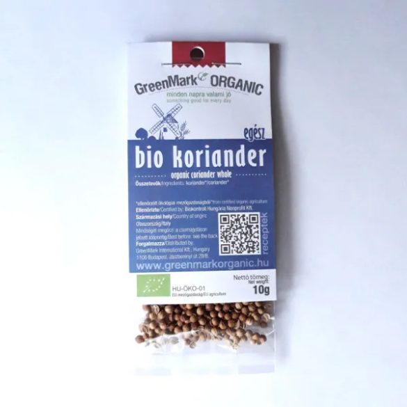 Greenmark bio koriander egész 10 g