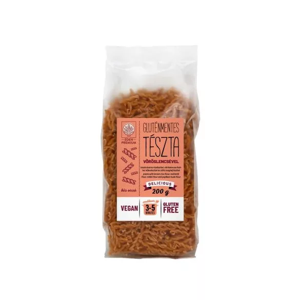 Eden premium gluténmentes tészta vöröslencsével kisorsó 200 g