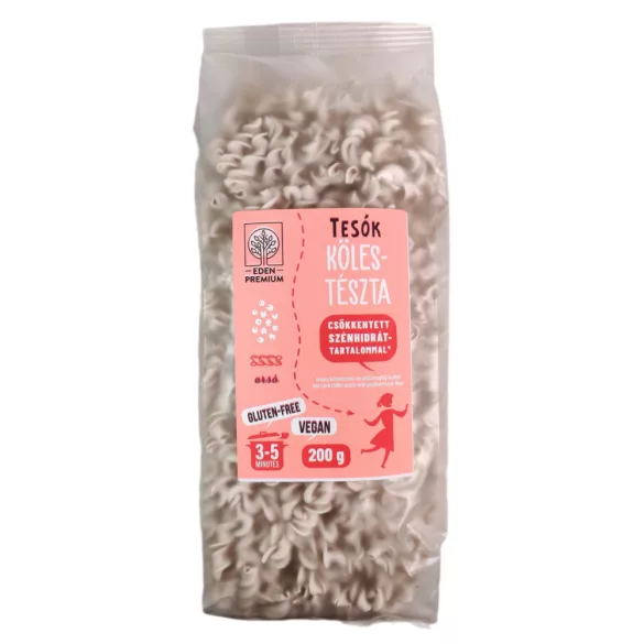 Gluténmentes eden prémium tesók kölestészta orsó - csökkentett ch tartalommal 200g