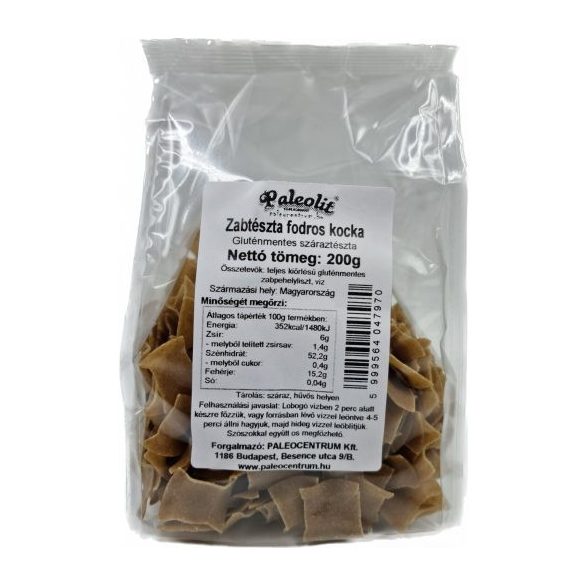 Paleolit GM zabtészta fodros kocka 200g