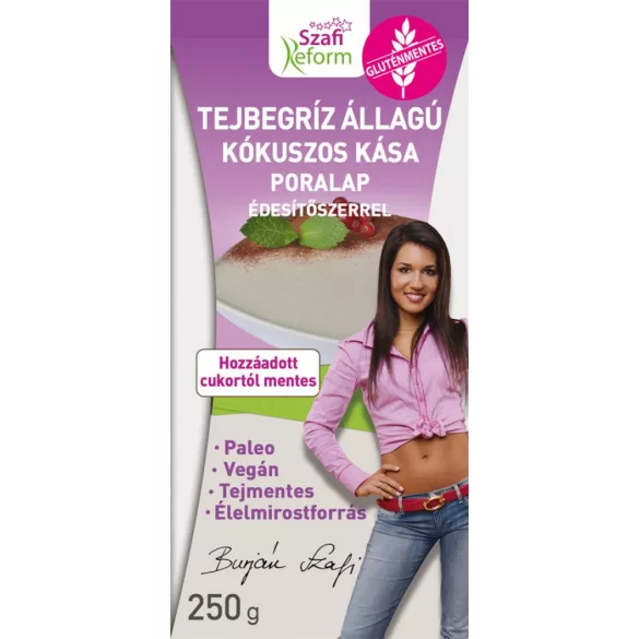 Szafi r. alap kókuszos tejbegríz 250g - bio és refomélelmiszer