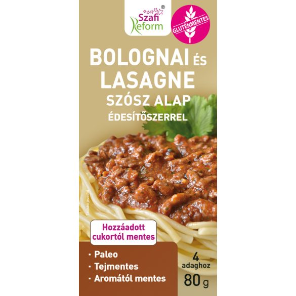 Szafi Fitt bolognai és lasagne alappor term.édesítővel 80 g