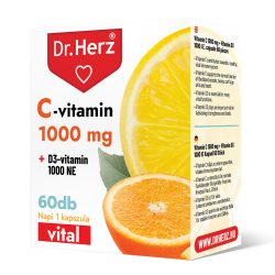 Dr. herz c-vitamin 1000 mg + d3-vitamin 1000 ne kapszula 60db - bio és vegán étrendkiegészítők