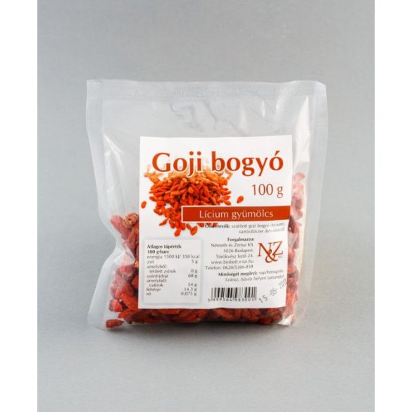 N&z goji bogyó 100 g