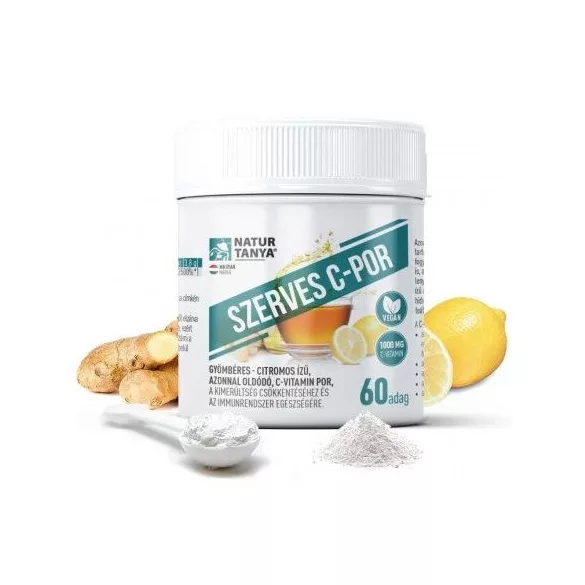 Natur tanya szerves c-por 1000mg 60 adag gyömbéres-citrom ízű 114g