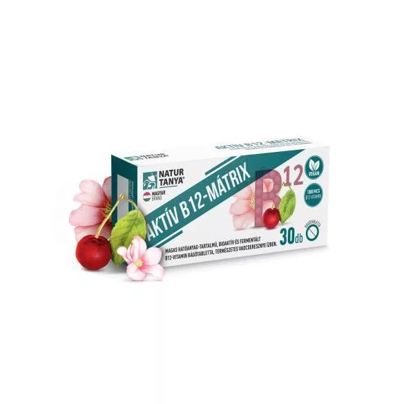 Natur tanya aktív b12-mátrix rágótabletta vadcseresznye ízű 30db