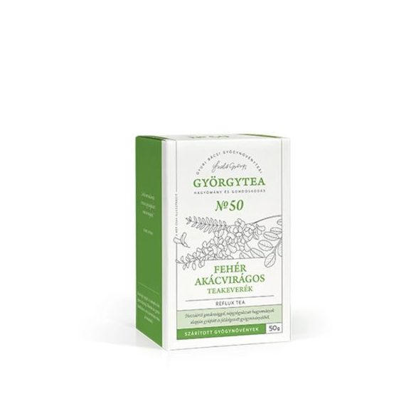 Györgytea Fehér akácvirágos 50g teakeverék Reflux tea No.50