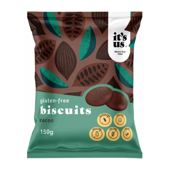 Gluténmentes its us omlós keksz kakaós 150g
