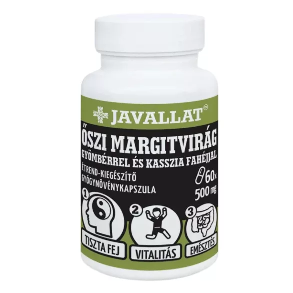 Javallat őszi margitvirág gyömbérrel és kasszia fahéjjal ékieg.gyógynövénykapszula 60db