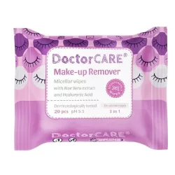 Doctor Care sminklemosó törlőkendő 100% biodegradable 20 db - bio és natúr kozmetikumok