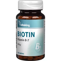 Vitaking biotin vitamin-b7 100db - bio és vegán étrendkiegészítők