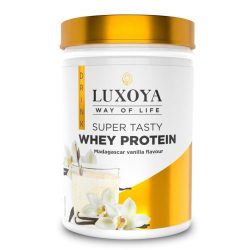   Luxoya super tasty whey protein 450g pet - madagaszkári vanília ízű
