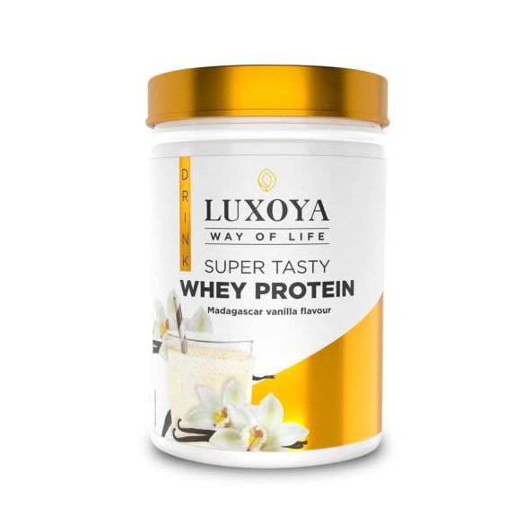 Luxoya super tasty whey protein 450g pet - madagaszkári vanília ízű