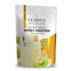 Luxoya super tasty whey protein 450g doy - kivi-banán ízű