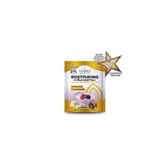 Luxoya luxoya fiber rostpuding - fehér csokoládé-erdei gyümölcs 25g