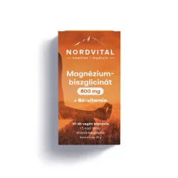 Nordvital magnézium-biszglicinát 30 db kapszula - bio és vegán étrendkiegészítők