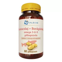 Caleido lazacolaj+borágóolaj omega 3-6-9 gélkapszula 60 db - bio és vegán étrendkiegészítők