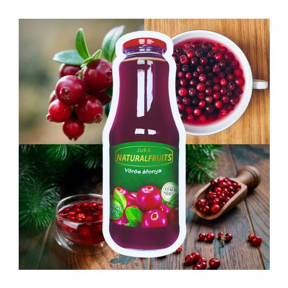 Jura vörös áfonyalé 100% cukormentes 1000ml drs+50ft betétdíj