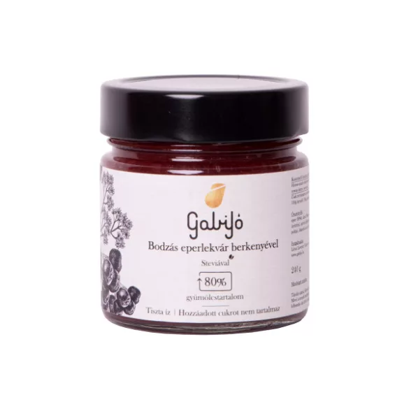 Gabijó bodzás eper, berkenye lekvár 200g - bio és refomélelmiszer