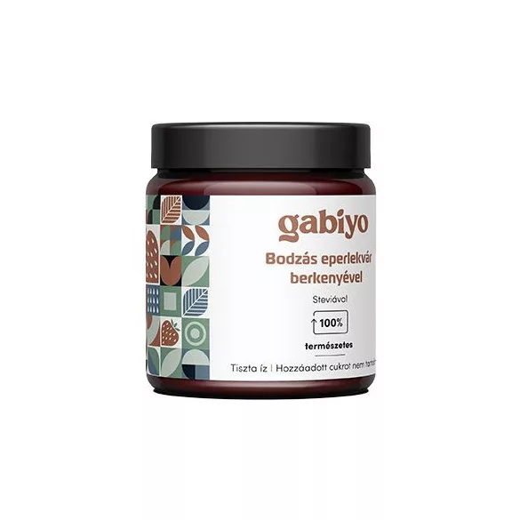 Gabiyo bodzás eperlekvár berkenyével 200g (hozzáadott cukor nélkül)