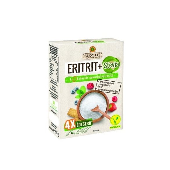 Oligo life eritrit+stevia 4x édesebb 275 g