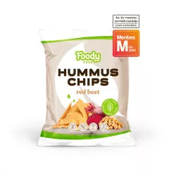Gluténmentes foody free hummus chips céklával 50g - bio és refomélelmiszer