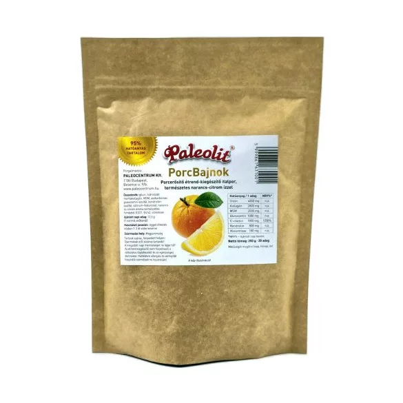 Porcbajnok msm+kollagén porcerősítő italpor narancsos-citromos 250g - bio és vegán étrendkiegészítők