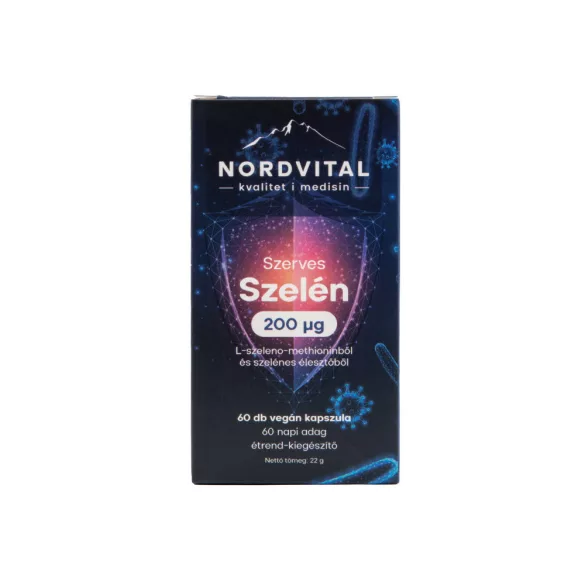 Nordvital szerves szelén 60 db vegán kapszula