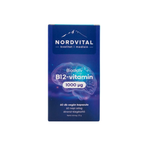 Nordvital b12-vitamin 1000mcg 60 db vegán kapszula